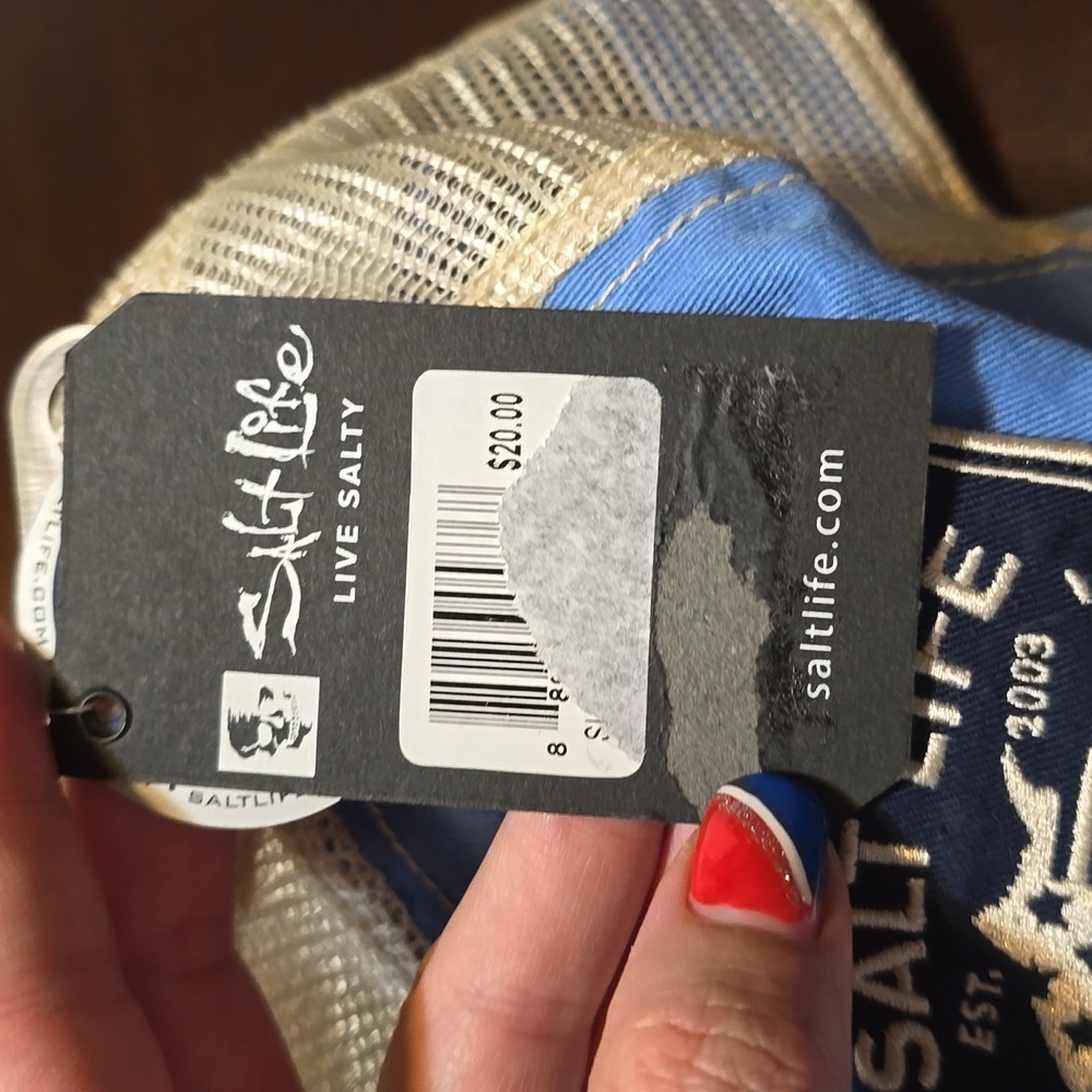 Salt life light blue‎ Snapback hat  NWT - Picture 8 of 9